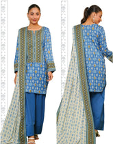 Khaadi 3 Piece Unstitched Printed Lawn