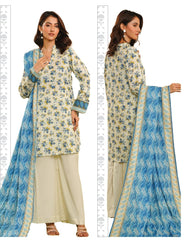 Khaadi 3 Piece Unstitched Printed Lawn