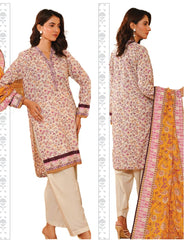 Khaadi 3 Piece Unstitched Printed Lawn