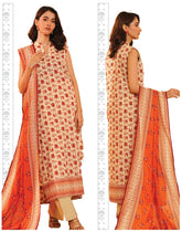 Khaadi 3 Piece Unstitched Printed Lawn