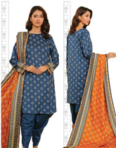 Khaadi 3 Piece Unstitched Printed Lawn