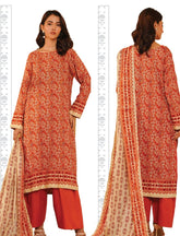 Khaadi 3 Piece Unstitched Printed Lawn