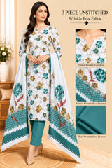 3 Piece Unstitched Wrinkle Free Fabric