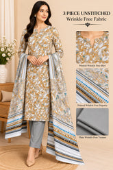 3 Piece Unstitched Wrinkle Free Fabric