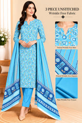 3 Piece Unstitched Wrinkle Free Fabric