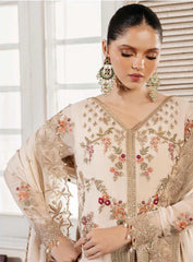 Muse By Serene Luxury Chiffon 3 Piece Unstitched Suit S24M S-1081 PERLE
