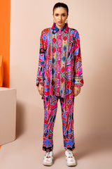 Jahanara Coral linen