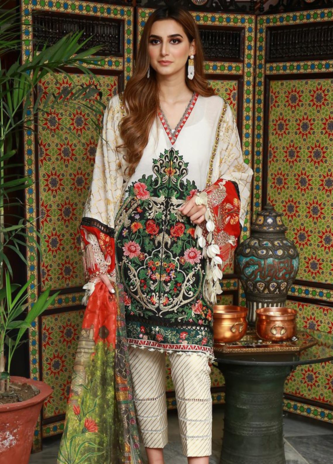 Crimson Luxury Lawn - Japan Centre Textile
