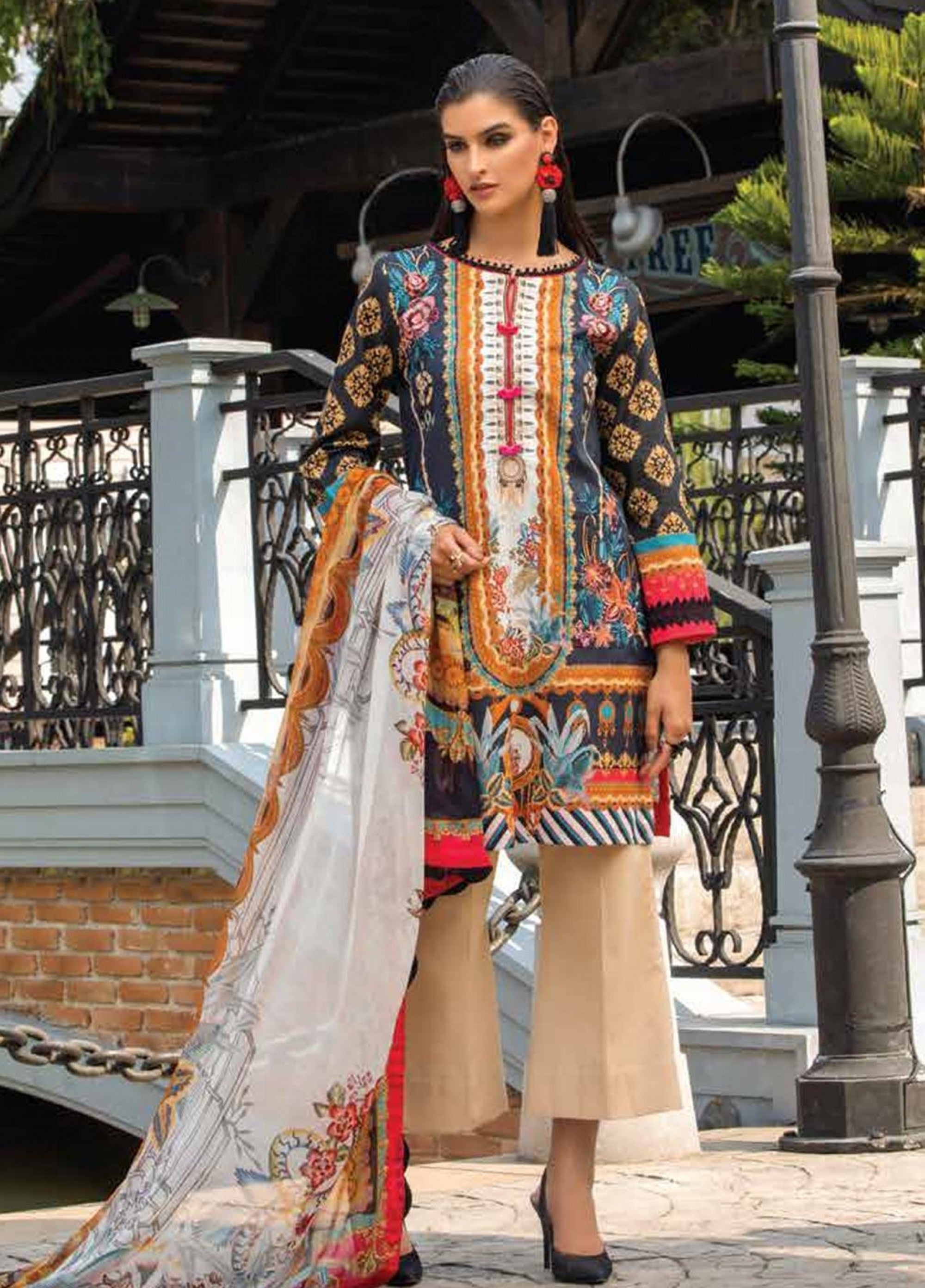 Ittehad Sarang Lawn - Japan Centre Textile
