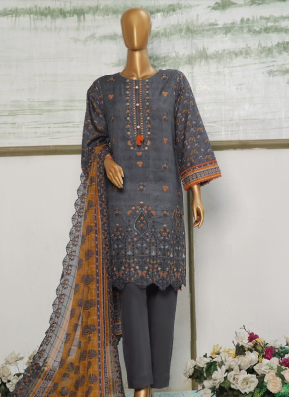 Riwayat Emb Stitched Lawn-D03