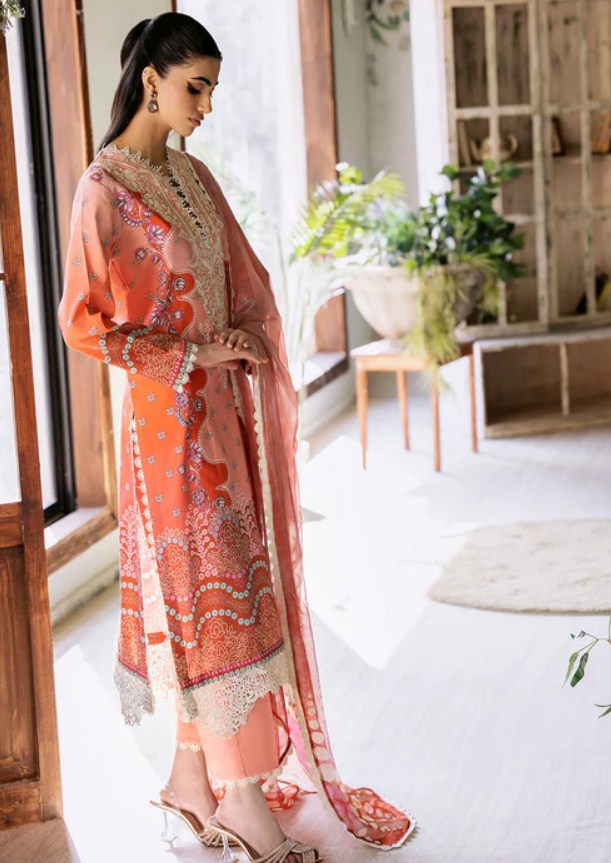 Roheenaz Flora Printed Lawn-D04B