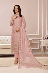 SOGHAT FLEUR 3 PIECE - LUXURY EMBROIDERED CHIFFON SUIT 25