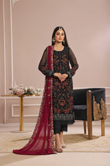 SOGHAT FLEUR 3 PIECE - LUXURY EMBROIDERED CHIFFON SUIT 25