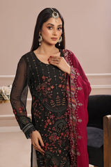 SOGHAT FLEUR 3 PIECE - LUXURY EMBROIDERED CHIFFON SUIT 25