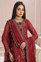 SOGHAT FLEUR 3 PIECE - LUXURY EMBROIDERED CHIFFON SUIT 25