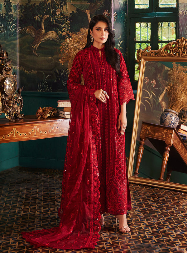 Zainab Chottani Velvet Collection SURKH D-5