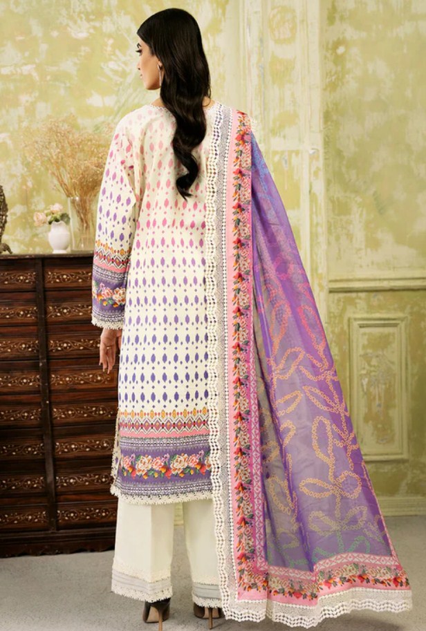 Roheenaz Flora Printed Lawn-D06B