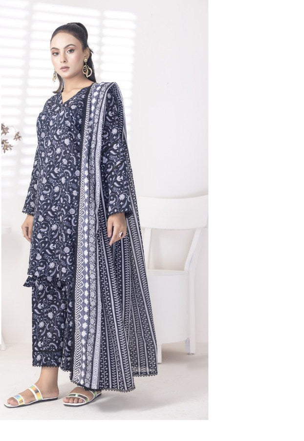 Salina Black & White Lawn-D06