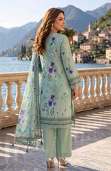 Al Zohaib Color Lawn With Chiffon Dupatta 3 Piece