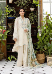 E CRAFT CHIKANKARI WITH CHIFFON BY ELAF