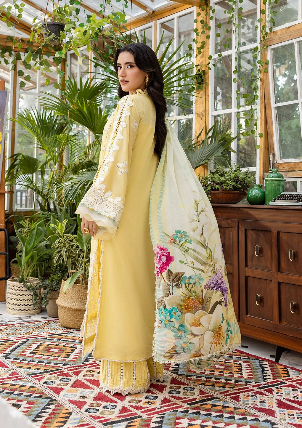 E CRAFT CHIKANKARI WITH CHIFFON BY ELAF