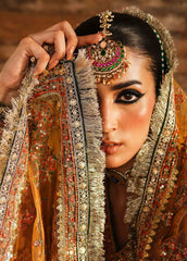 Hussain Rehar Zaib un Nisa Wedding Collection Saffron