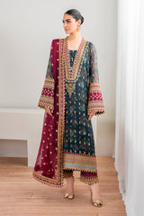 BAROQUE EMBROIDERED CHIFFON FANCY FORMAL