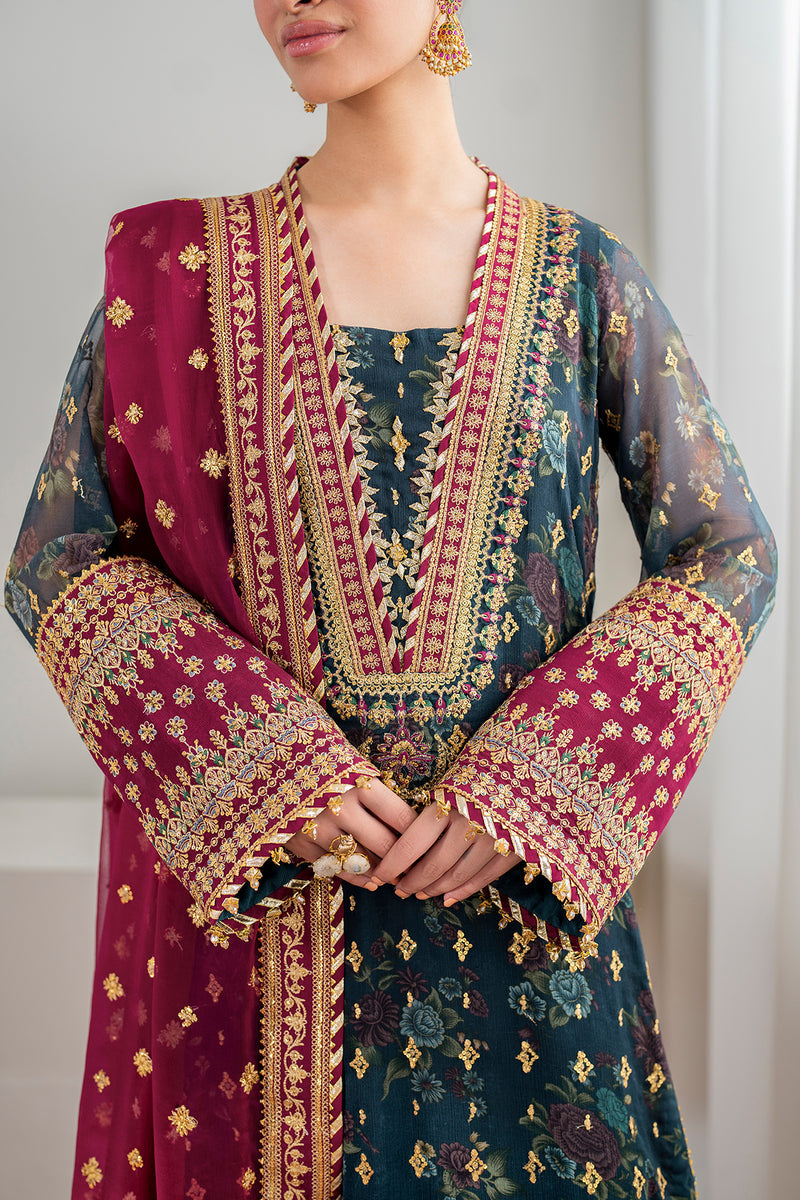 BAROQUE EMBROIDERED CHIFFON FANCY FORMAL