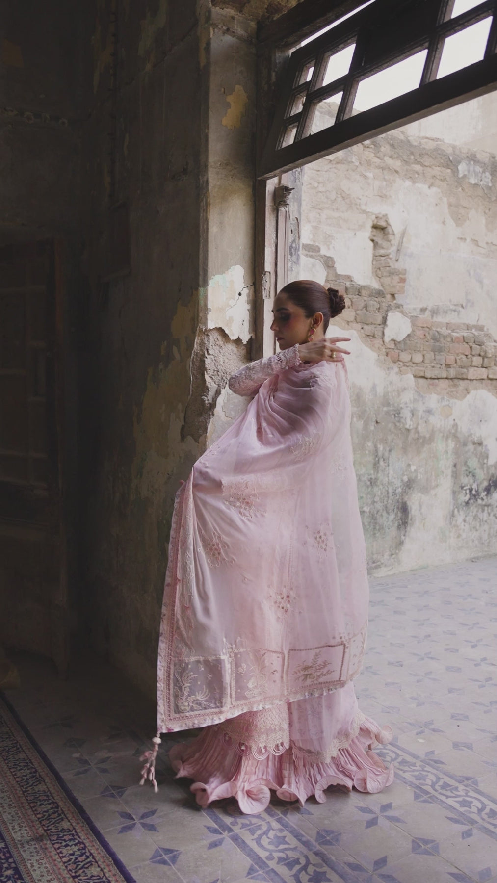 Qalamkar Chiffon Wedding Formals 25