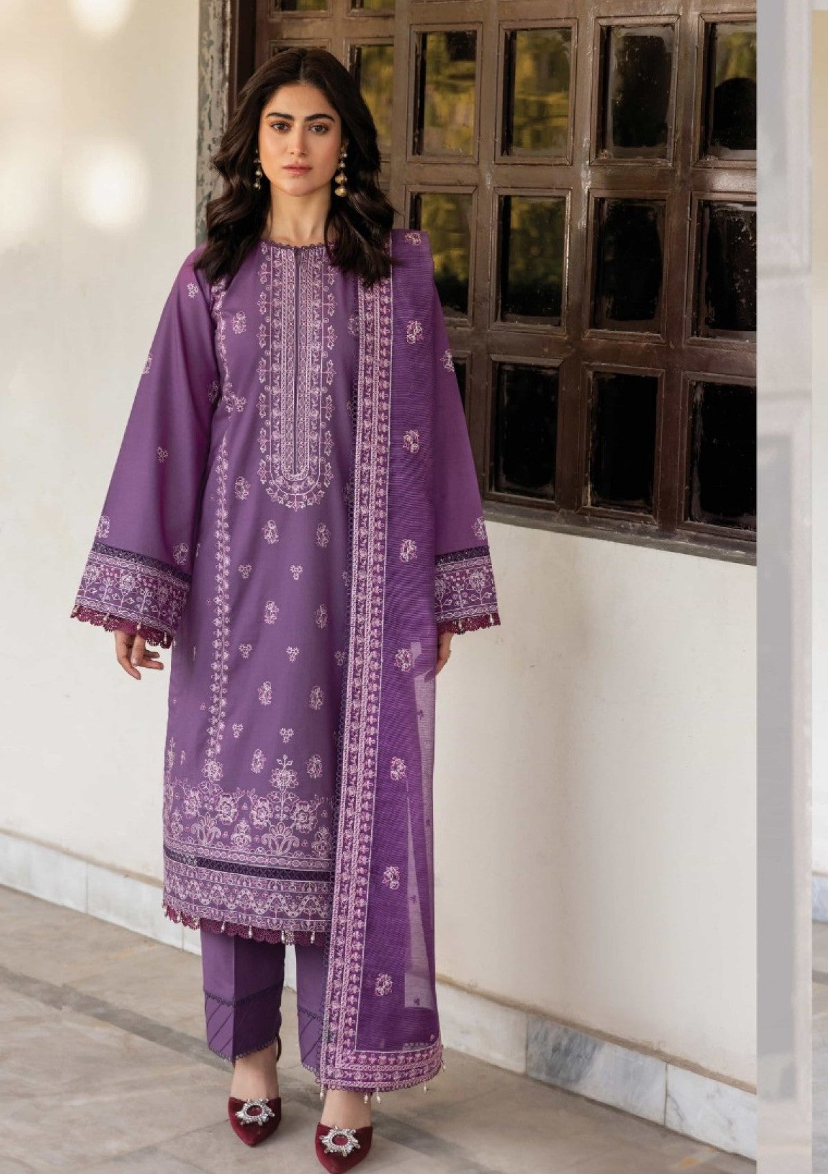 Bahar Embroidered Lawn'25 By Farasha