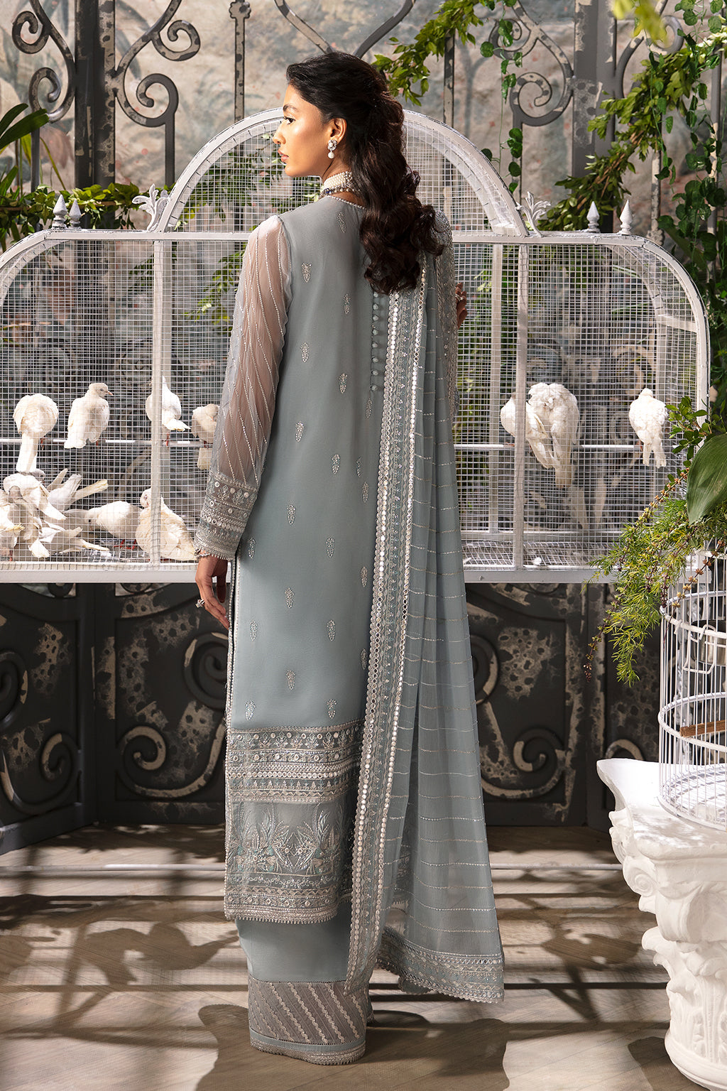 Afrozeh La Fuchsia Luxury Embroidered Formal Collection 01