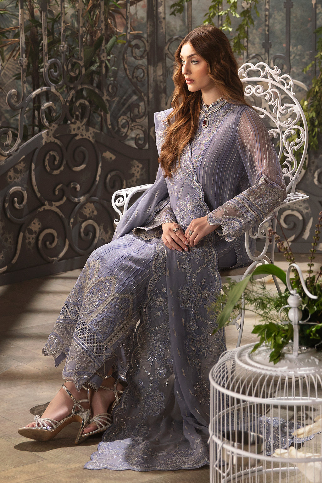 Afrozeh La Fuchsia Luxury Embroidered Formal Collection 04