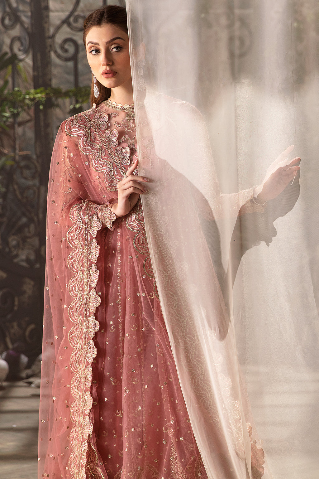 Afrozeh La Fuchsia Luxury Embroidered Formal Collection 07