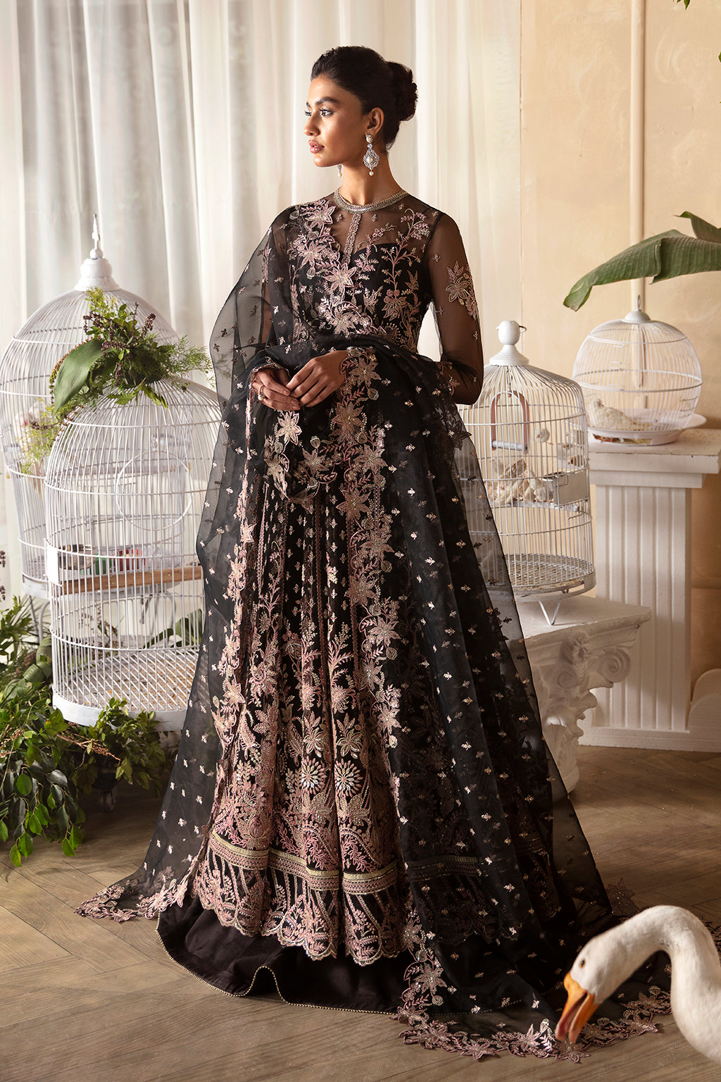 Afrozeh La Fuchsia Luxury Embroidered Formal Collection 09