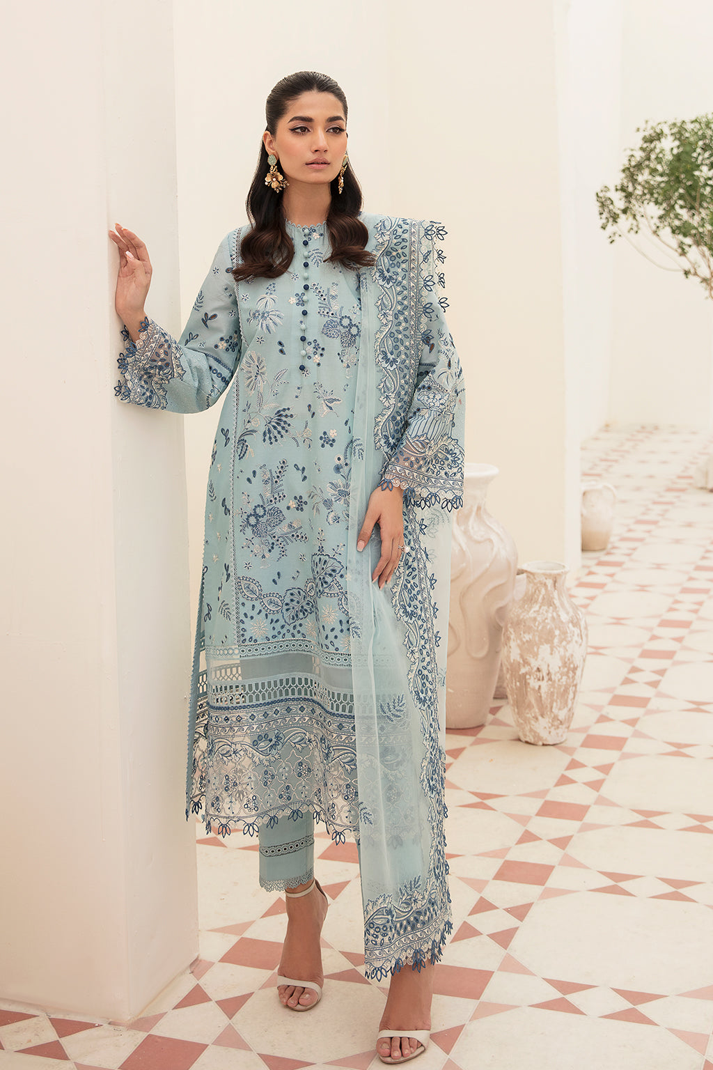 Afrozeh Chikankari Festive Lawn