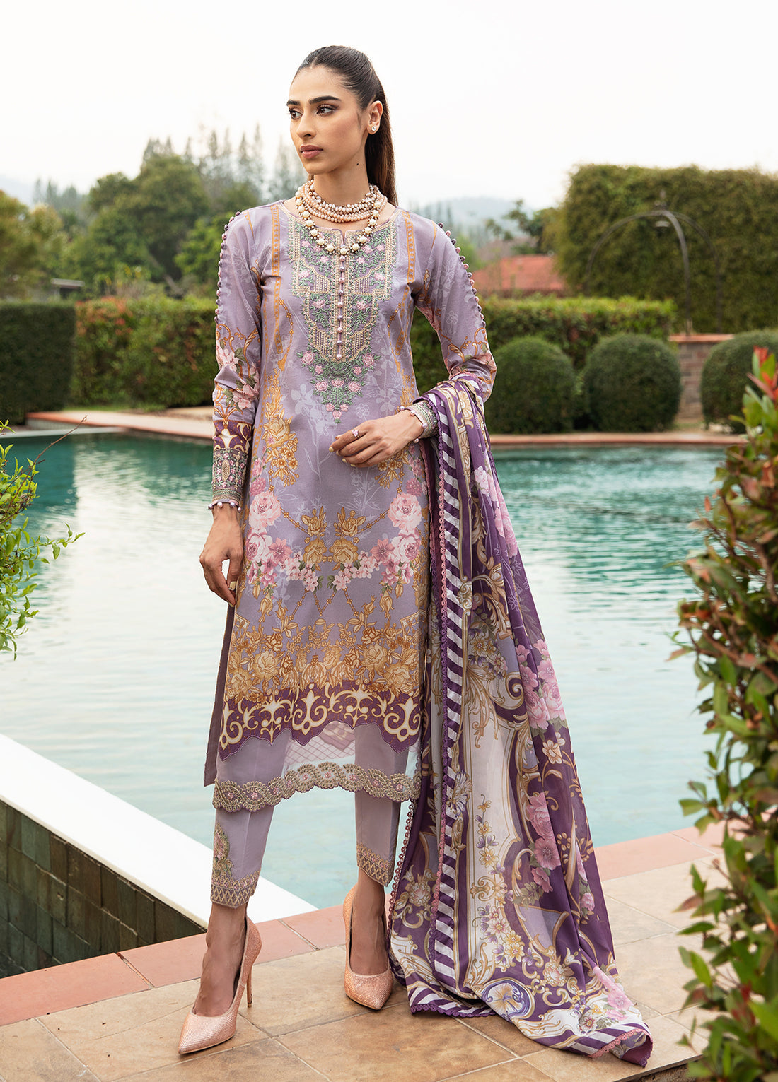 Springtime Ballet Lawn Collection By Gulaal