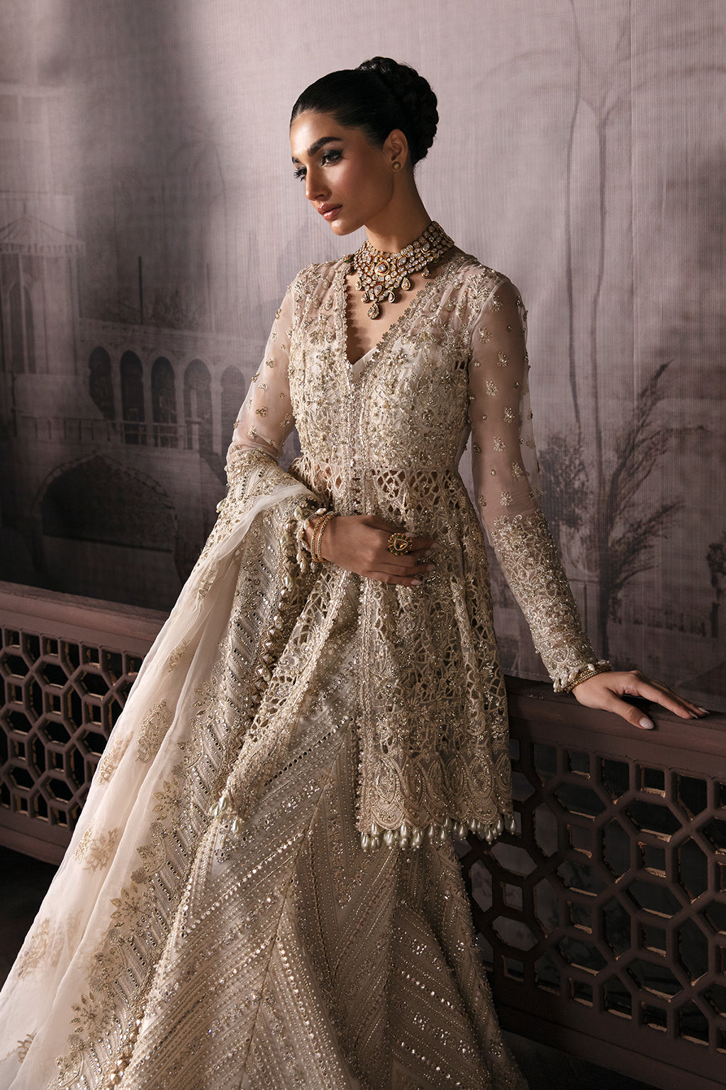 Afrozeh Luxury Embroidered Bridal Collection Brides Edition 588