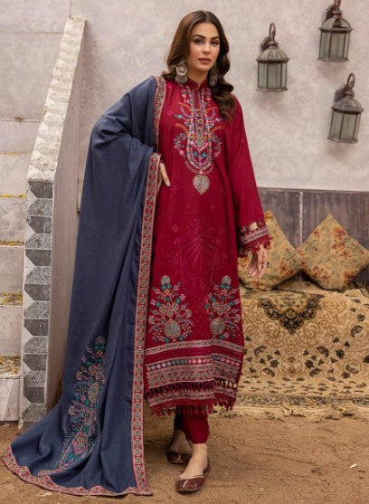 Gul e Meher Premium Embroidered Dhanak Vol 1 By Aalaya D#02