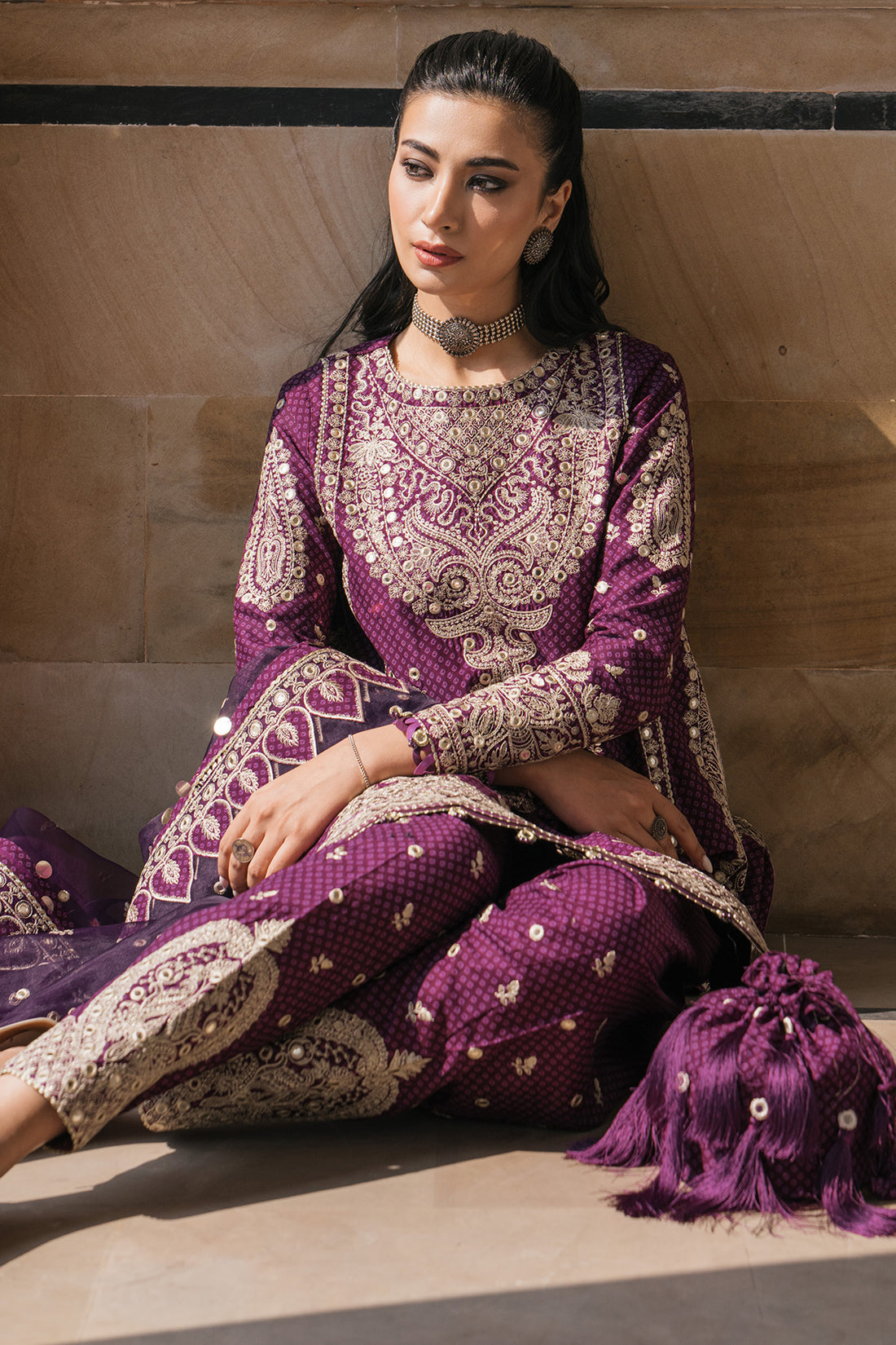 Shahkaar Luxury Lawn Embroidered Eid Festive Collection D6