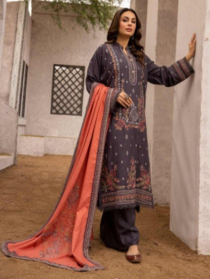 Gul e Meher Premium Embroidered Dhanak Vol 1 By Aalaya D#09