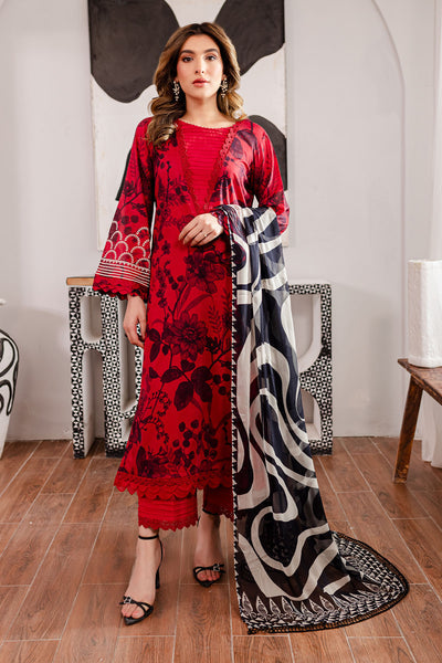 Signature Prints By Nurèh Printed Lawn Collection With Printed Chiffon Dupatta 24 (100)