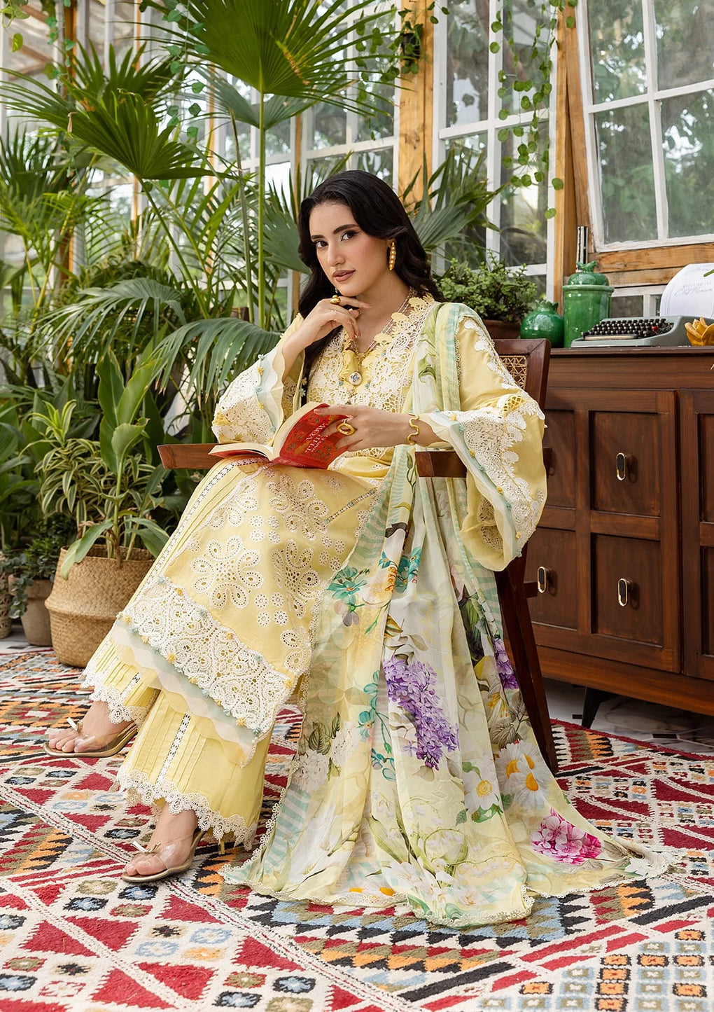 E CRAFT CHIKANKARI WITH CHIFFON BY ELAF