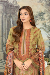 Syra Embroidered Lawn With Digital Printed Chiffon Dupatta Collection By Johra