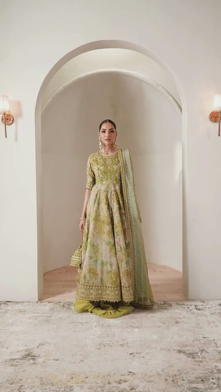 Fleur - Embroidered Printed Chiffon By Alizeh