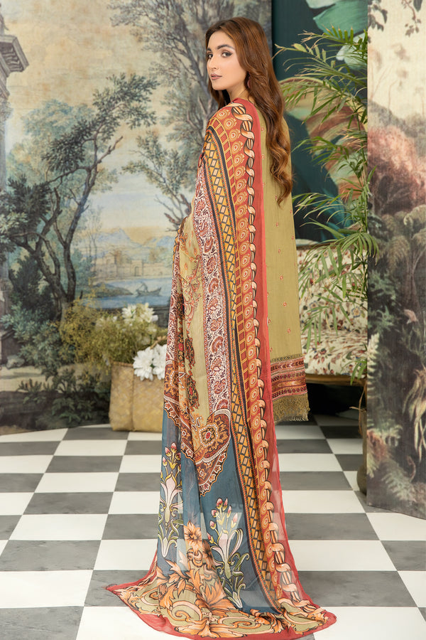 Syra Embroidered Lawn With Digital Printed Chiffon Dupatta Collection By Johra