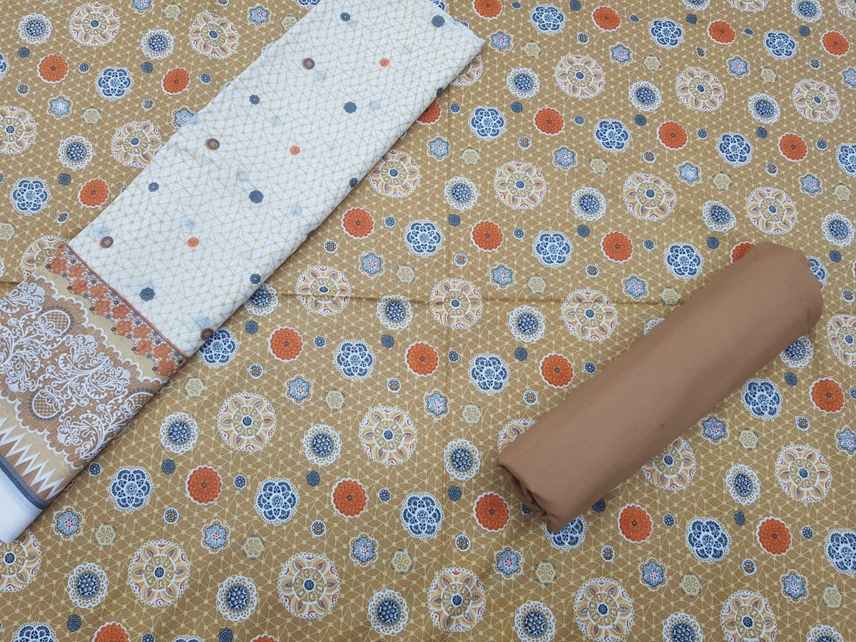 Komal Prints Wrinkle Free 3 Piece Suit