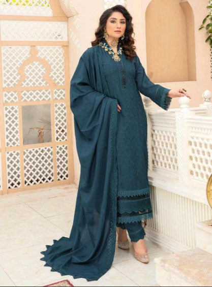 BREEZE Vol 2 Premium Embroidered Dhanak Collection By Aalaya #02
