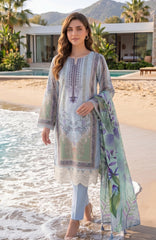 Al Zohaib Color Lawn With Chiffon Dupatta 3 Piece