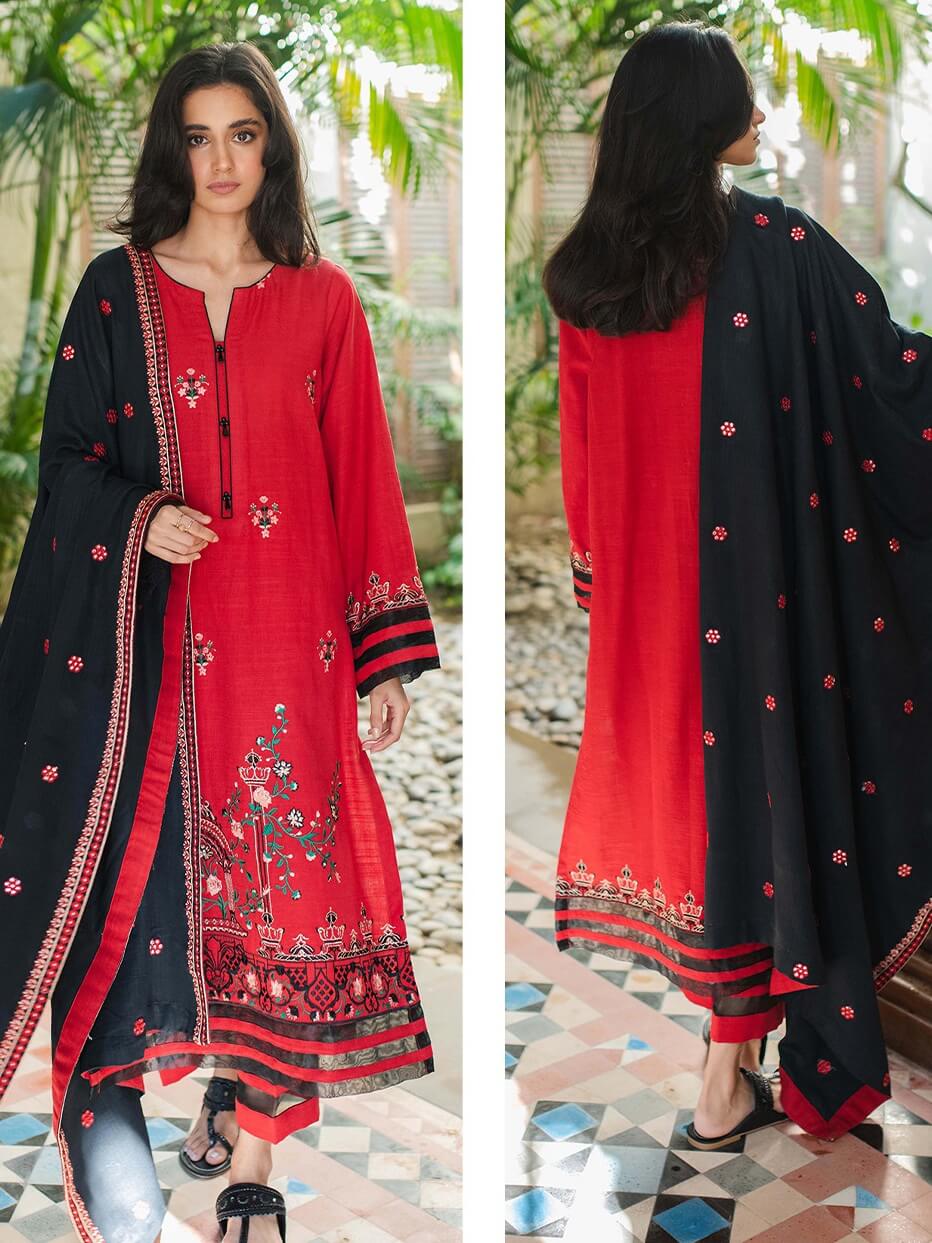 Zellbury Winter Embroidered Khaddar