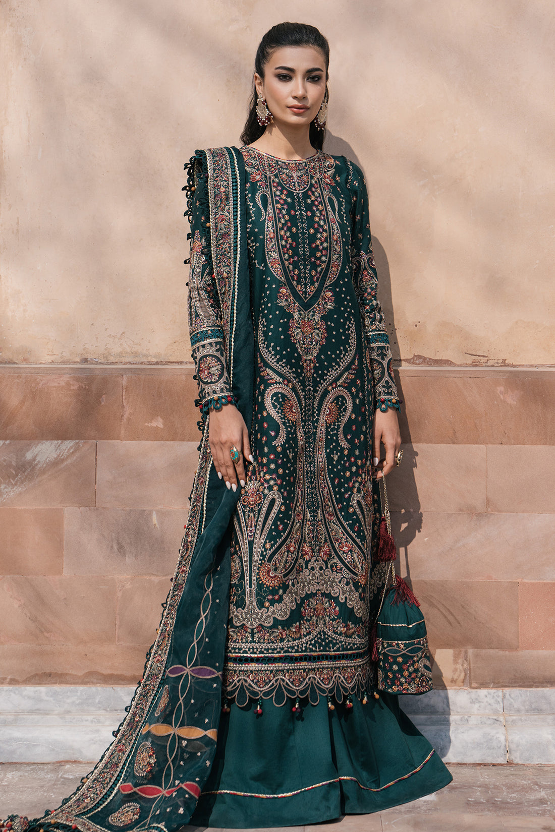 Shahkaar Luxury Lawn Embroidered Eid Festive Collection D10